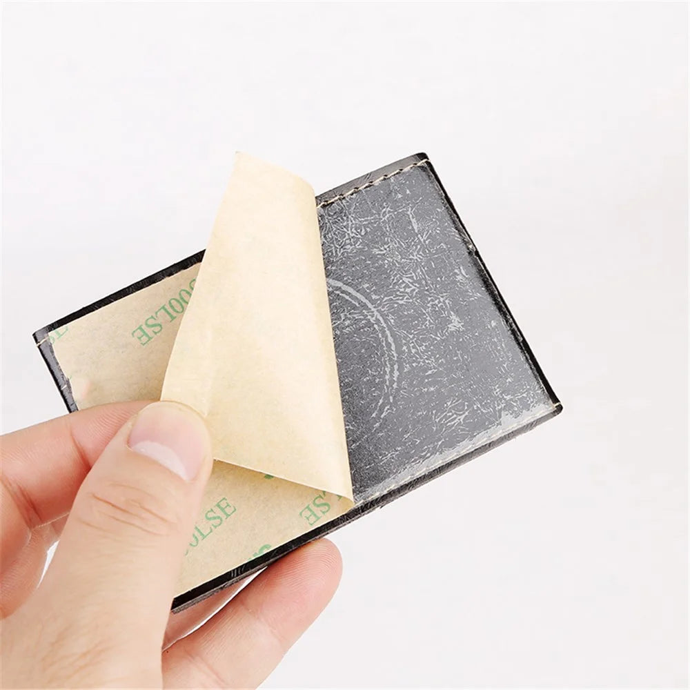 MRC05 Phone Card Holder Kickstand PU Leather Cards Case Support Magnetic Car Mount - Black - 6
