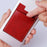 MRC02 PU Leather Sticky Single Card Holder Magnetic Car Mount Phone Card Case - Red - 2