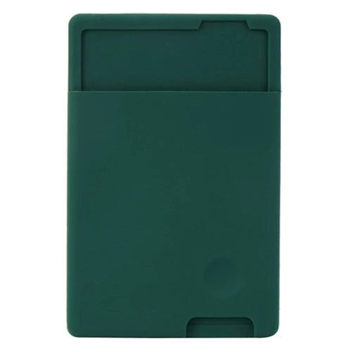 MRC029 Phone Card Holder Adhesive Stick-on Silicone Phone Wallet Card Pocket - Blackish Green - 1