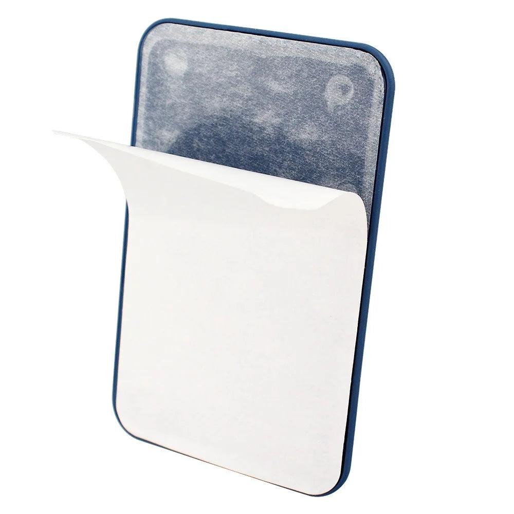 MRC029 Phone Back Card Holder Distinctive Notch Silicone Card Cover Adhesive Card Bag - Blue - 3