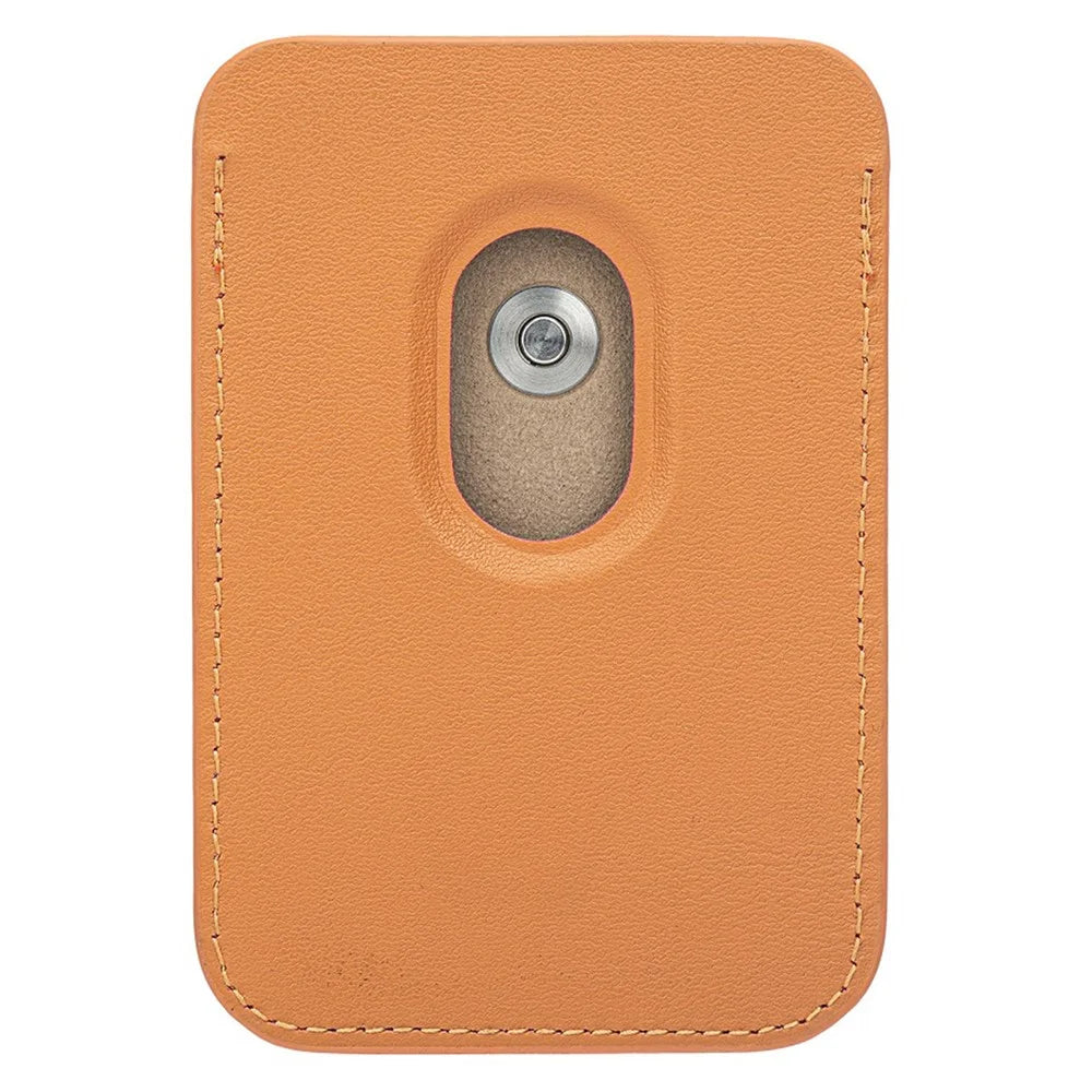 MRC054 Card Holder for AirTag Pocket Leather Magnetic Card Wallet - Blackish Green - 5