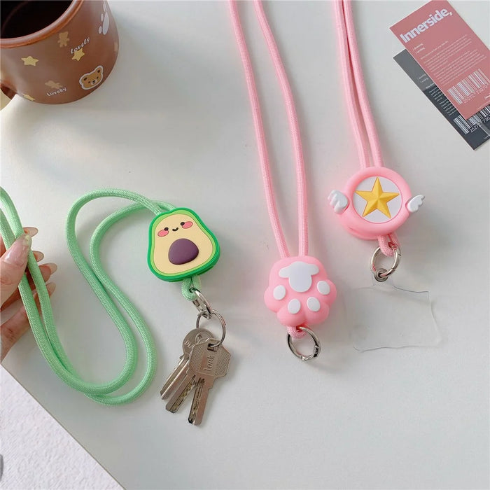 45cm Phone Lanyard Cartoon Pendant Crossbody Rope Neck Strap with Patch - Astronaut - 3