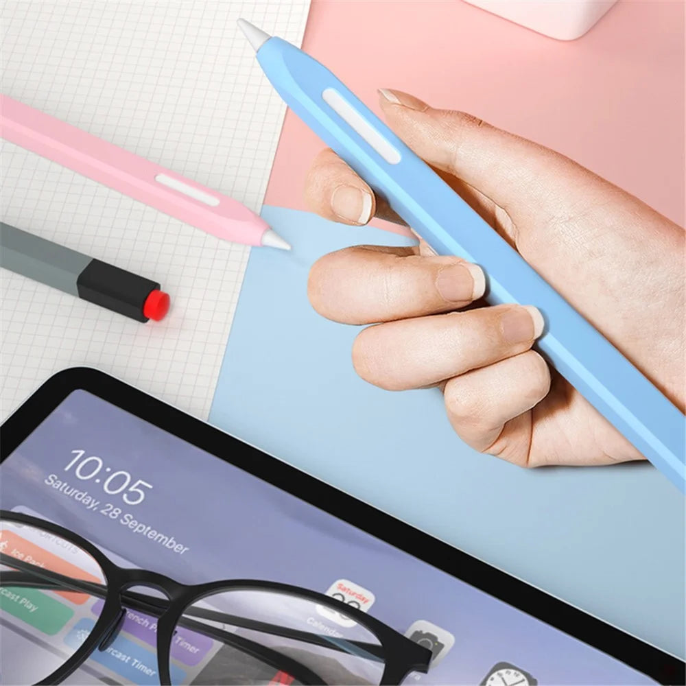 For Apple Pencil Pro / Pencil (2nd Generation) Stylus Pen Cover Anti-Dust Silicone Sleeve - Green - 5
