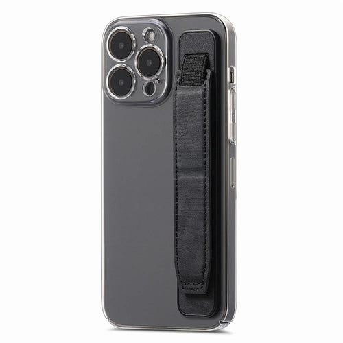 SP-03 Phone Finger Grip Holder with Kickstand Function Self-Adhesive Wristband - Black - 1