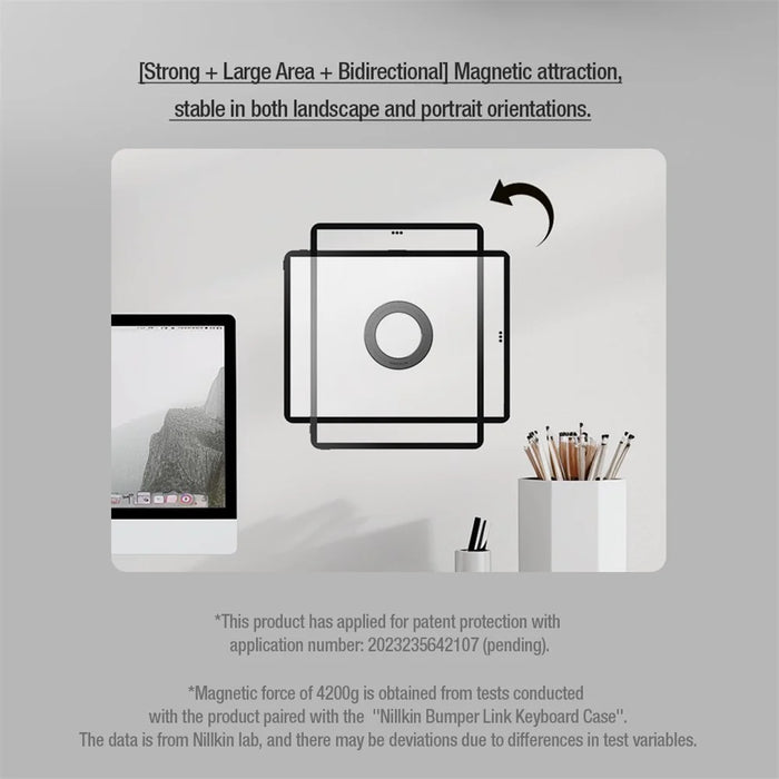 NILLKIN SnapHold Ultra Magnetic Sticker Self-adhesive Tablet Wall Mount Stand - Black - 6