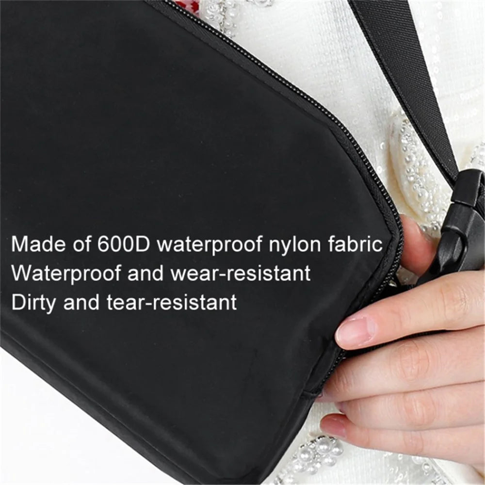 600D Nylon Waterproof Chest Bag Outdoor Sports Running Mobile Phone Storage Bag - Black - 3