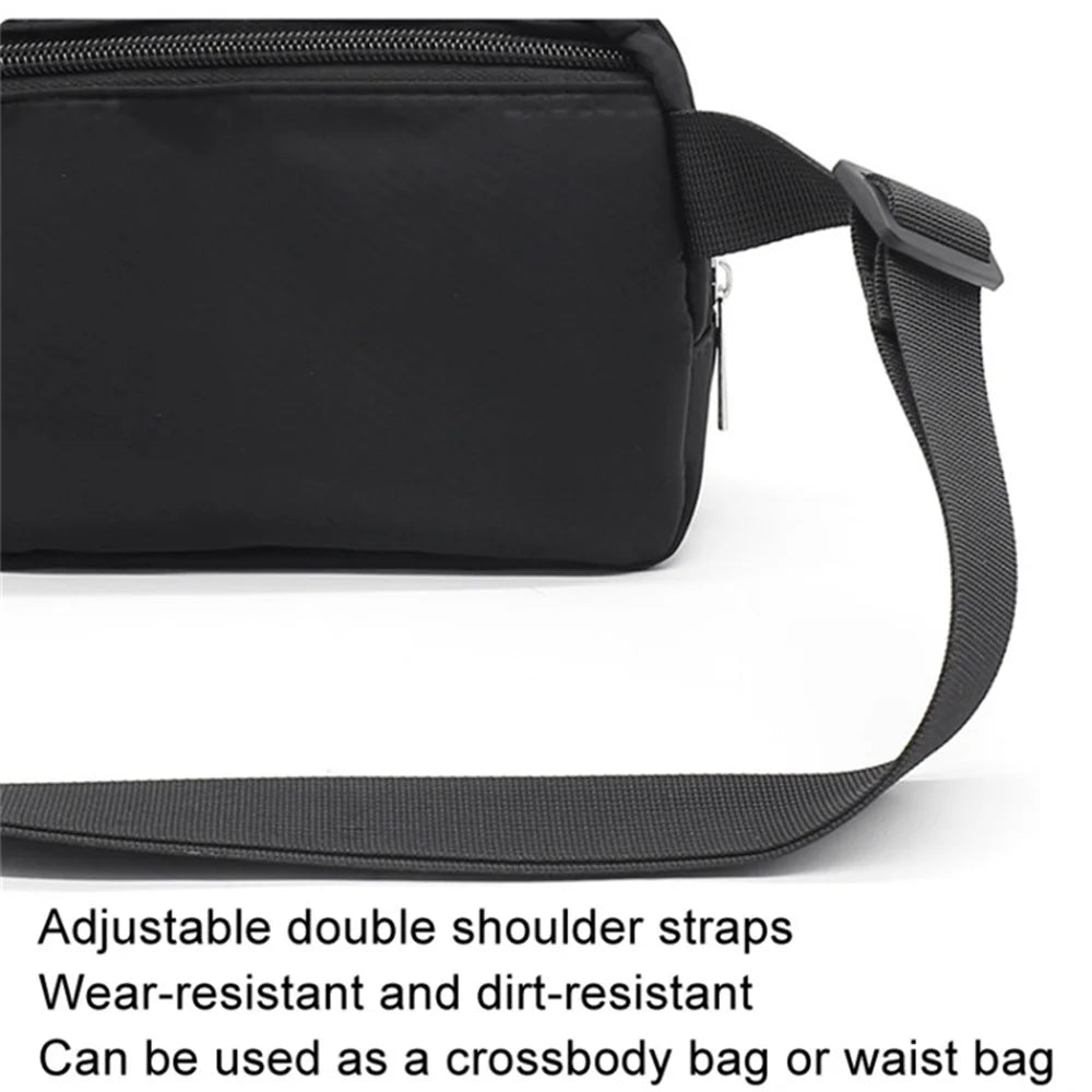 600D Nylon Waterproof Chest Bag Outdoor Sports Running Mobile Phone Storage Bag - Black - 5