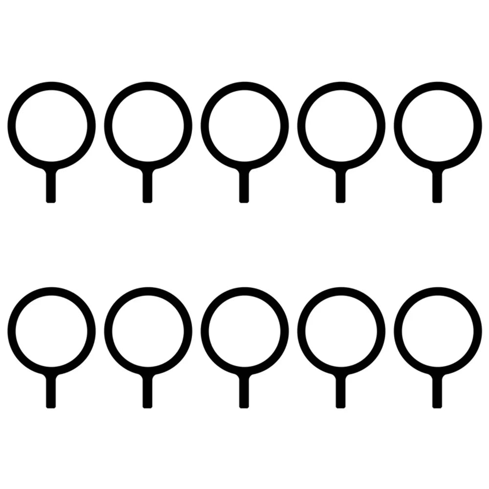10Pcs Metal Ring Sticker Magnetic Wireless Charging Ring - Black - 1