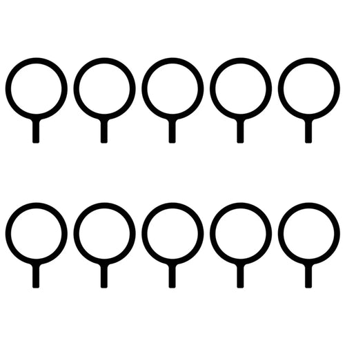10Pcs Metal Ring Sticker Magnetic Wireless Charging Ring - Black - 1