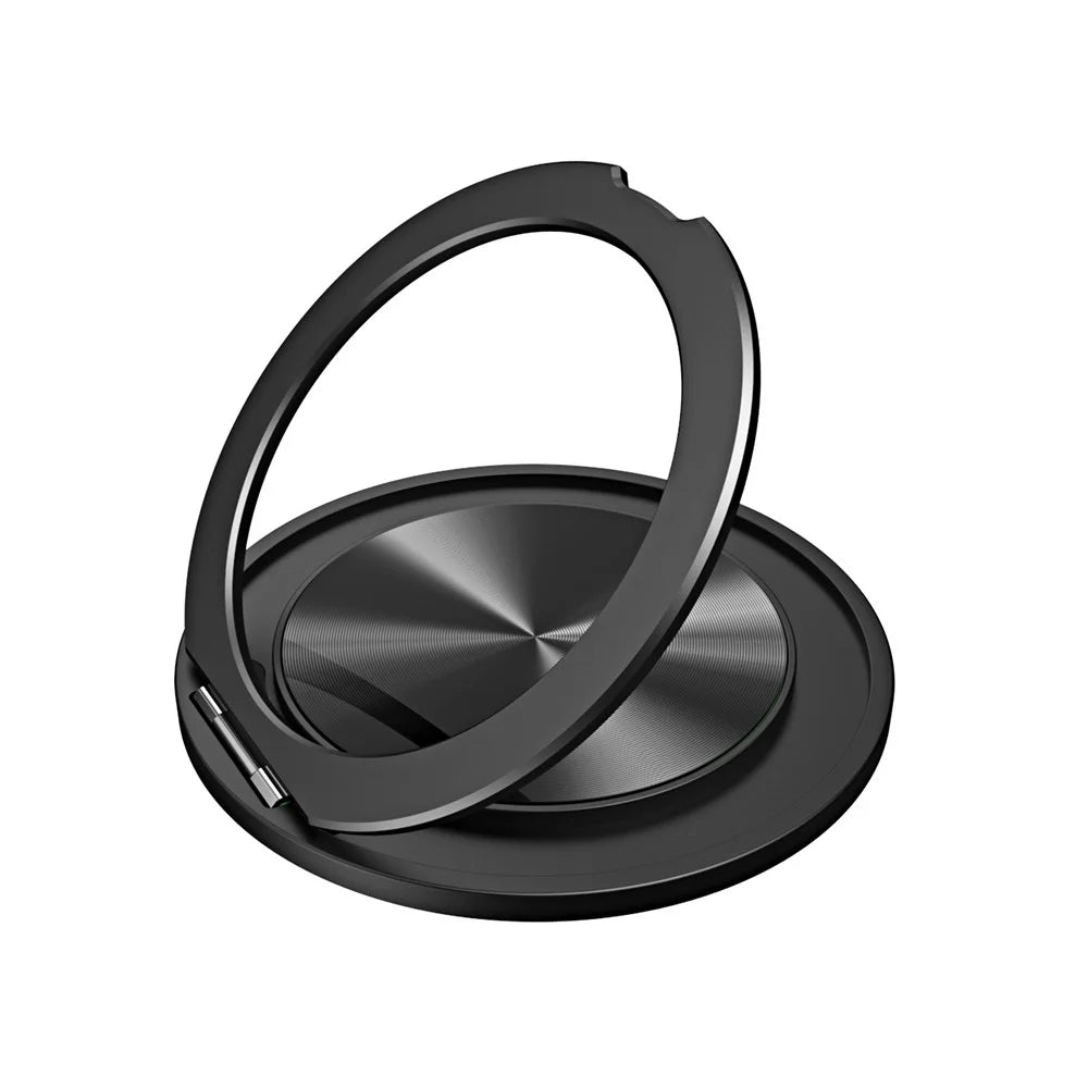 Cell Phone Ultra Thin Kickstand Folding Phone Back Stand Aluminum Alloy Phone Holder - Black - 2