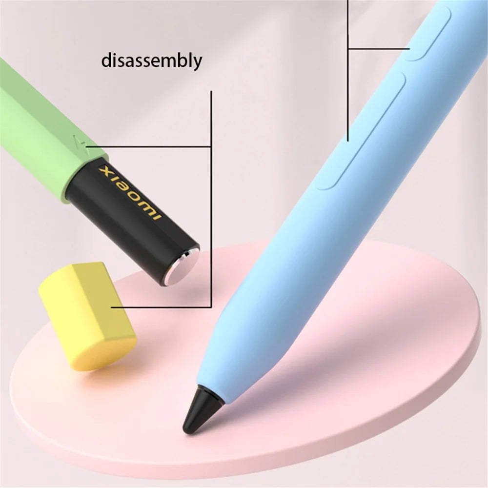 For Xiaomi Smart Pen (3rd Generation) Protective Sleeve Contrast Color Stylus Pen Cover with Dual Pen Caps - Green - 5