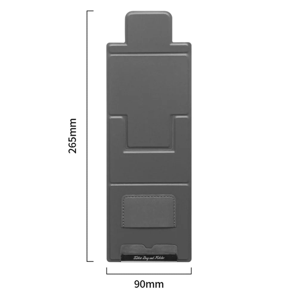 Ultra-Thin Foldable Cell Phone Holder PU Leather Phone Desktop Stand - Grey - 7