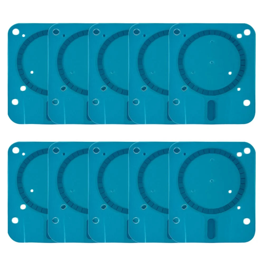 10Pcs Metal Plate for Phone Wireless Charging Rectangle Magnet Sticker with Adhesive - 1