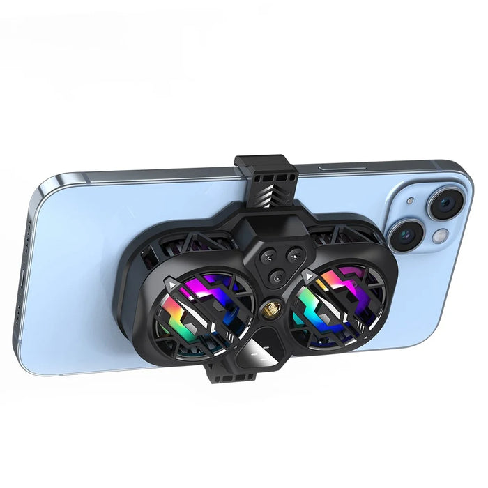 K11 Semiconductor Dual-Core Cooling Fan Smartphone Radiator with RGB Light - 2
