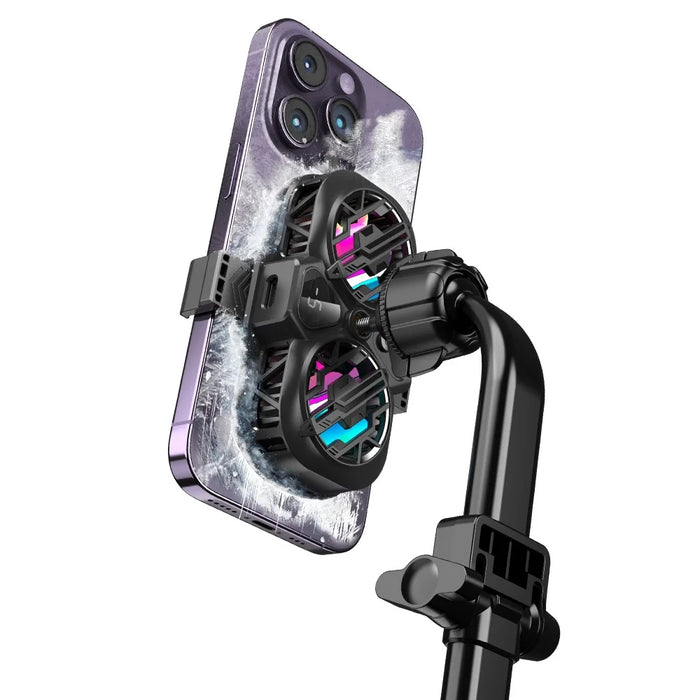 K11 Semiconductor Dual-Core Cooling Fan Smartphone Radiator with RGB Light - 4