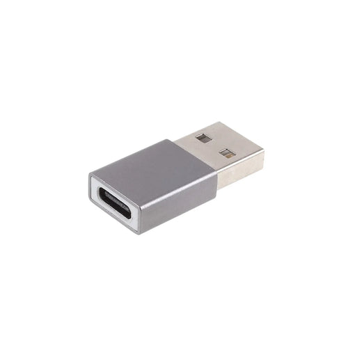 USB Type-C Female to USB Male Adapter Converter for Laptop Charger Power Bank - Grey - 1