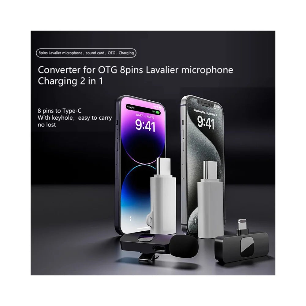 For iPhone Female Audio Adapter to USB-C Male OTG Converter (With Lanyard Loop) - 3
