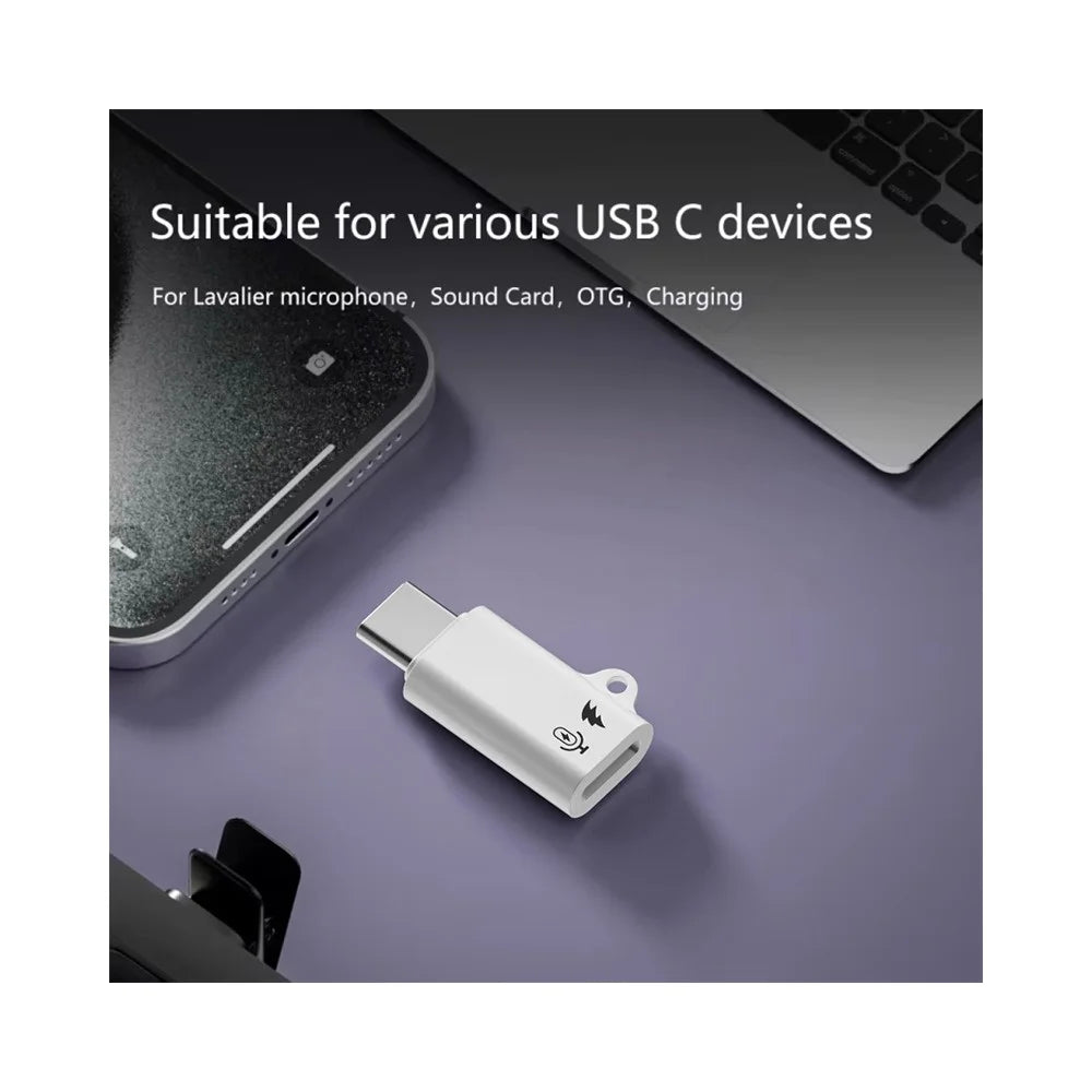 For iPhone Female Audio Adapter to USB-C Male OTG Converter (With Lanyard Loop) - 5