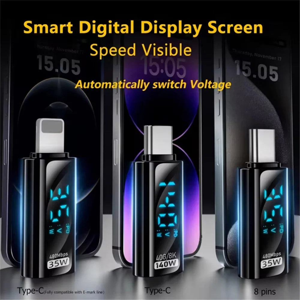 For iPhone Female Adapter to USB-C Male 35W Fast Charging Converter Support 480Mbps Data Transfer - 4