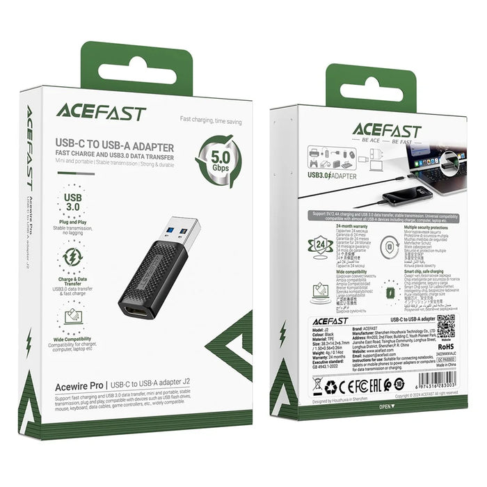 ACEFAST J2 USB-C to USB-A Adapter Portable Mini USB 3.0 Converter - 7
