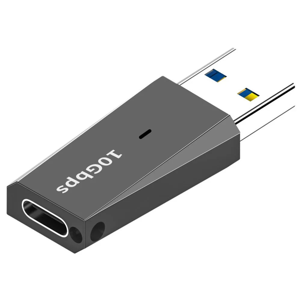 ADS-613 USB Male Adapter to Type-C Female 10Gbps Fast Data Transfer Converter - Tarnish - 1