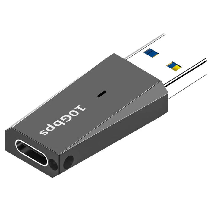 ADS-613 USB Male Adapter to Type-C Female 10Gbps Fast Data Transfer Converter - Tarnish - 1