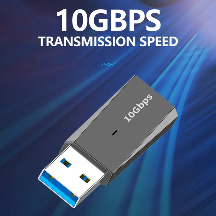 ADS-613 USB Male Adapter to Type-C Female 10Gbps Fast Data Transfer Converter - Tarnish - 5