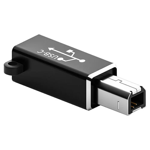 ADS-618 USB-C Female to Printer Male Adapter for Electric Piano, Printer, Scanner - Black - 1