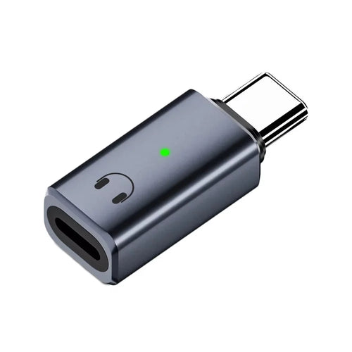 USB-C Male to 8-Pin Female Adapter Converter Audio Headphone Extension Connector - Tarnish - 1