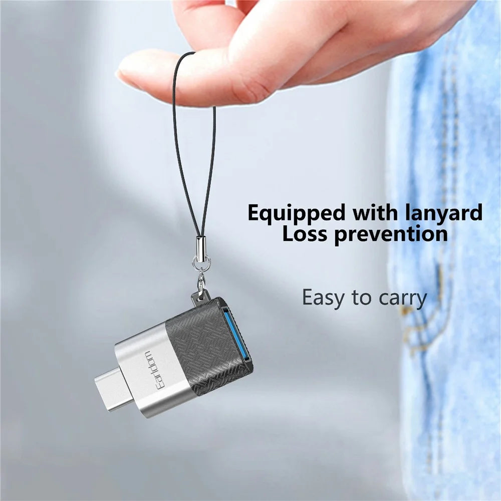 EARLDOM OT72 USB 3.0 Female to Type-C Male Mini Converter Aluminum Alloy OTG Adapter - 4