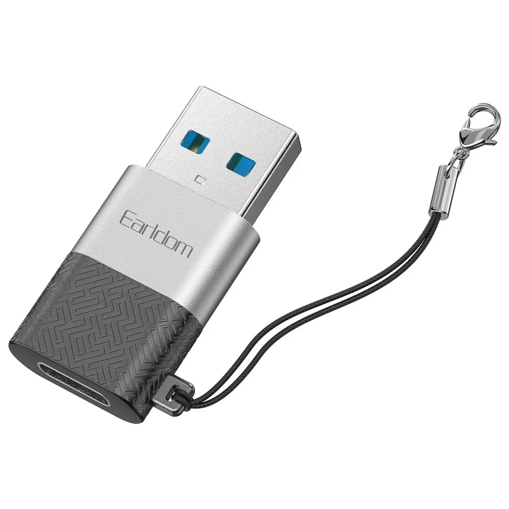 EARLDOM OT75 Type-C Female to USB Male Adapter Data Transfer Aluminum Alloy Converter - 1