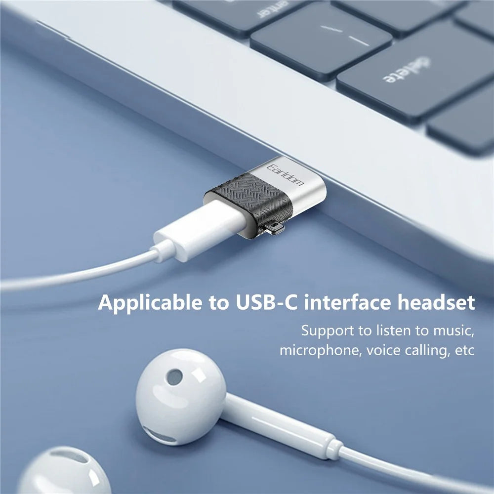 EARLDOM OT75 Type-C Female to USB Male Adapter Data Transfer Aluminum Alloy Converter - 5