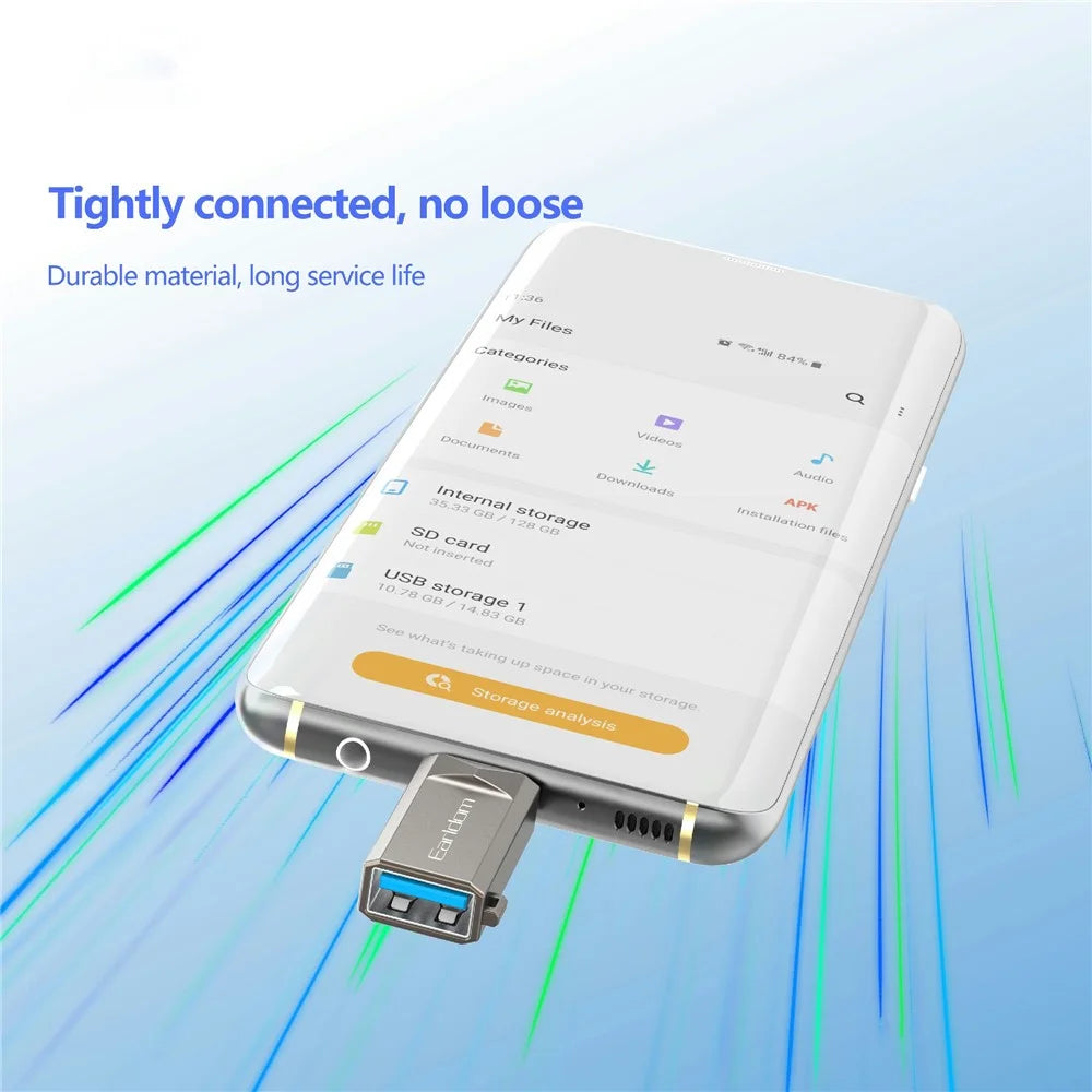 EARLDOM OT88C USB3.0 Female to Type-C Male Adapter Phone Tablet U-Disk Mouse Keyboard OTG Connector - 4