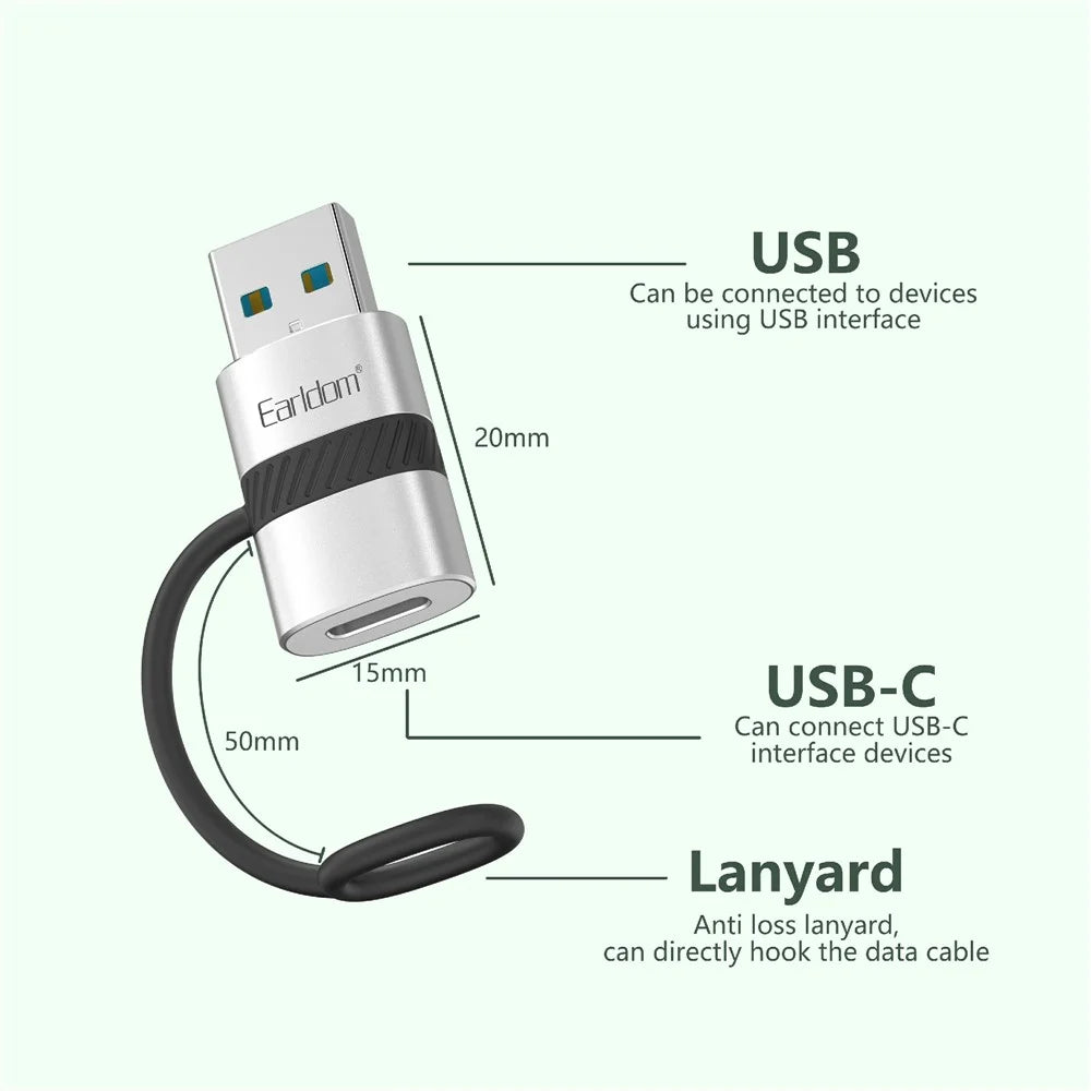 EARLDOM ET-OT91A Type-C to USB 3.0 Adapter USB-C Converter for iPhone 15 Series - 6