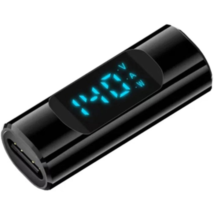 Type-C Female to Type-C Female 40Gbps PD 140W Digital Display Charging Data Transmission Adapter - Black - 1