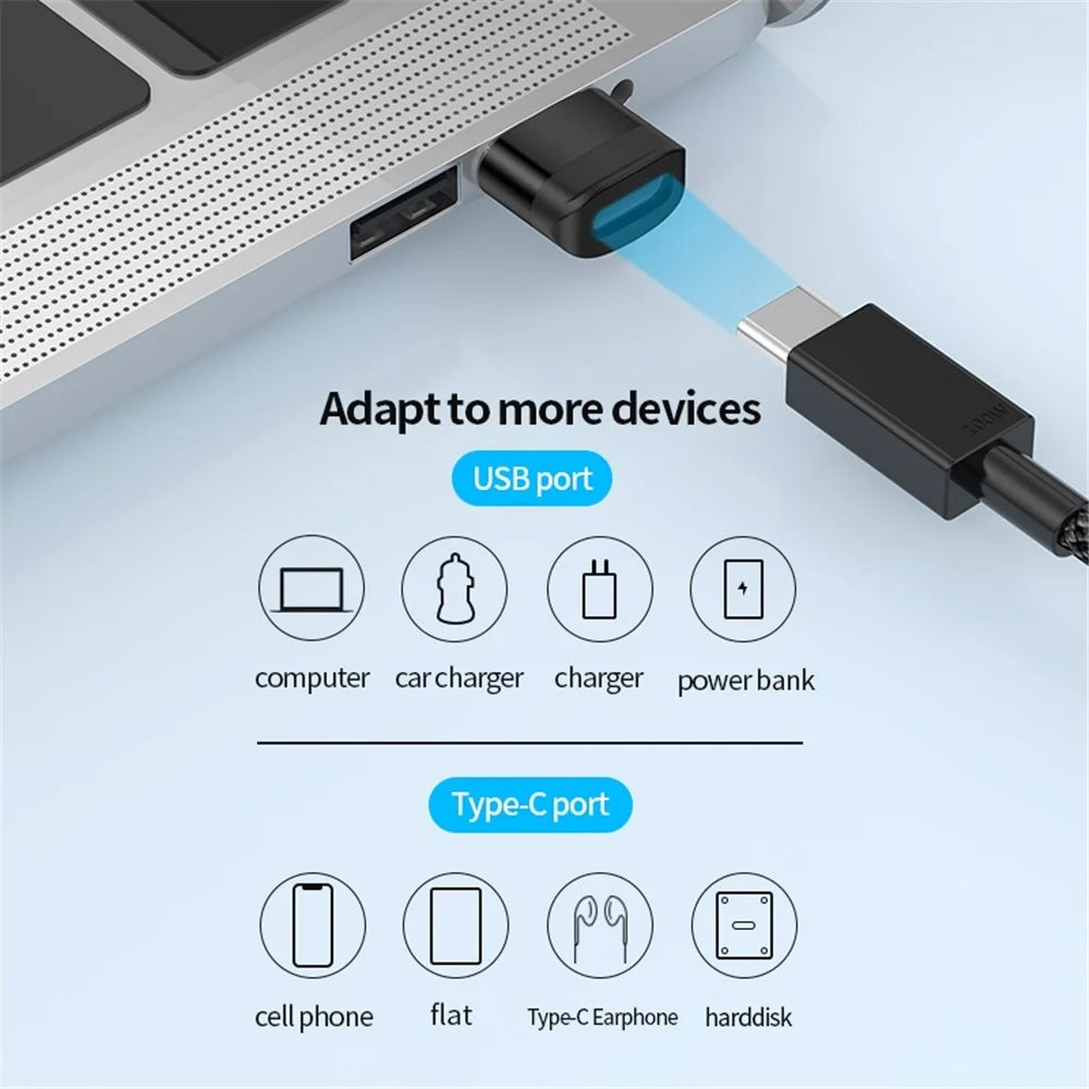 USB 3.0 Male to Type-C Female Converter 5Gbps Data Transmission OTG Adapter - Black - 4
