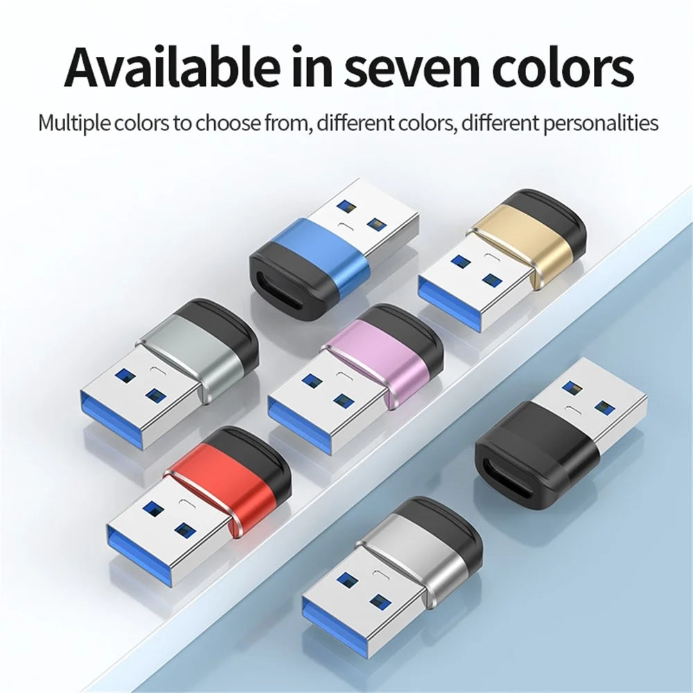 USB 3.0 Male to Type-C Female Converter 5Gbps Data Transmission OTG Adapter - Black - 6