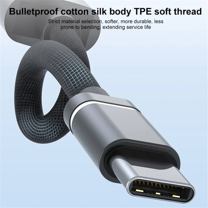 5-in-1 USB Hub Type-C to Type-C Charging + Type-C Data + 2 X USB2.0 + 3.5mm Headphone Jack Adapter - Silver - 5