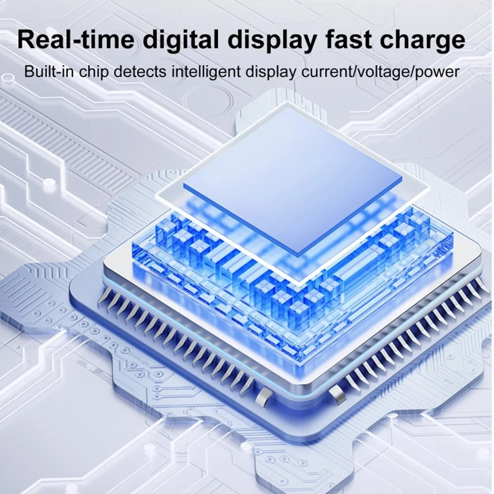 60W 10Gbps Data Transfer Adapter Digital Display USB-A to USB-A Mini Converter - 5