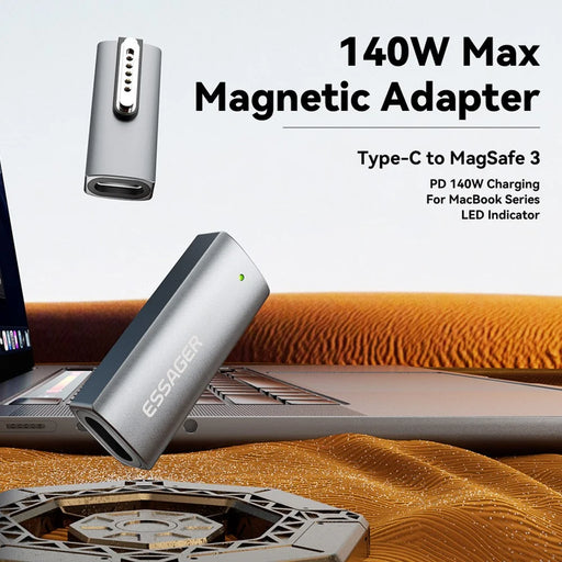 ESSAGER Type-C Female Adapter Compatible with MagSafe Magnetic Converter for MacBook - 2