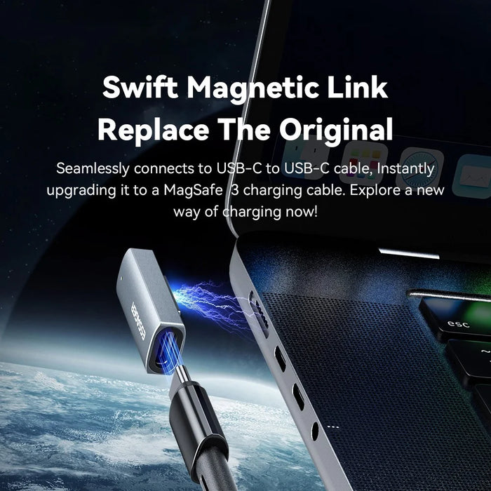 ESSAGER Type-C Female Adapter Compatible with MagSafe Magnetic Converter for MacBook - 3