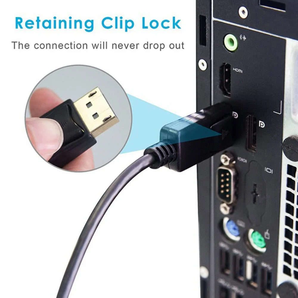 MINDPURE AD004 DP to HD Video Cable DP Male to HD Female 4Kx2K Converter Cord for Computer - 3