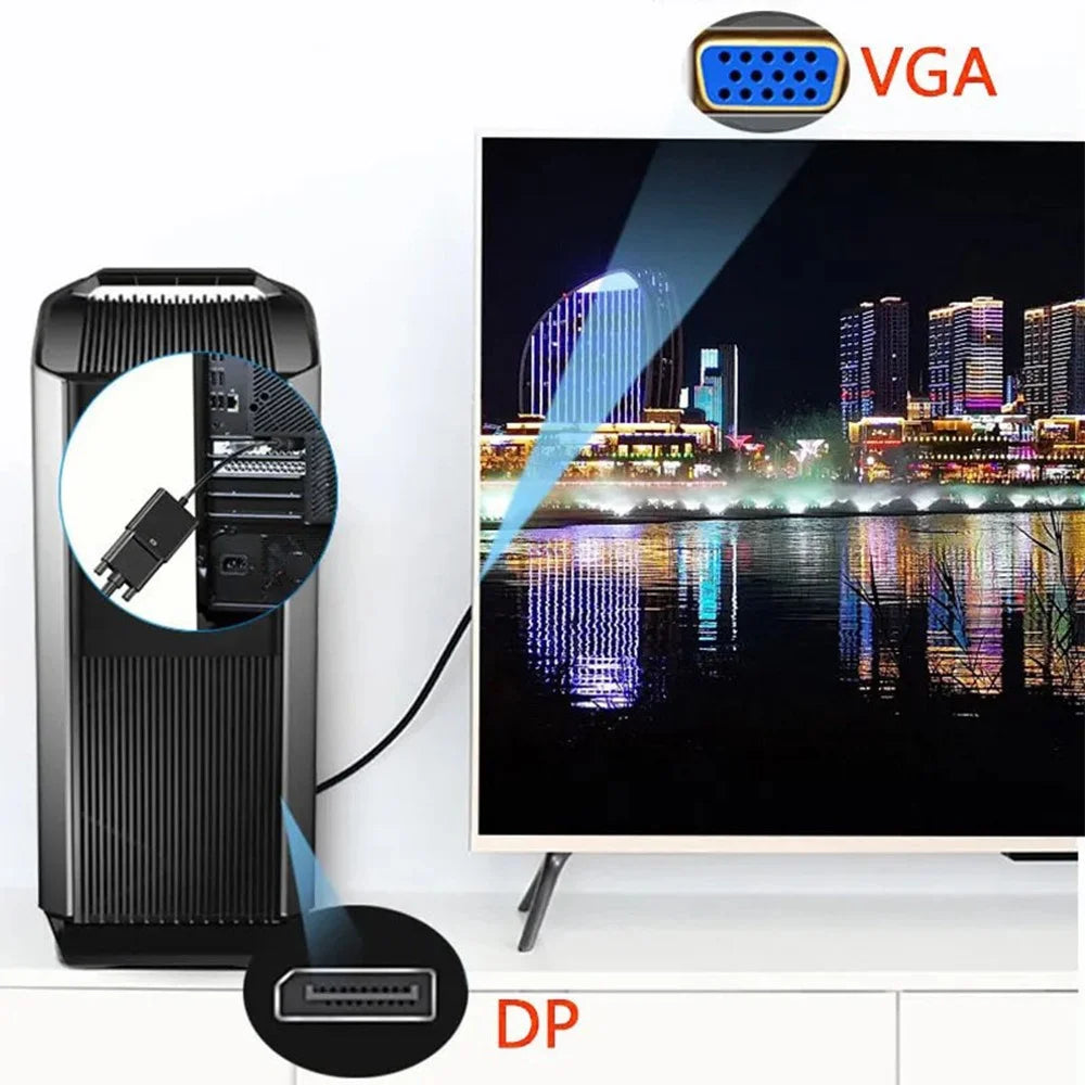 MINDPURE AD003 DP to HD 1080P Video Adapter DP Male to HD Female Converter Cord - 4