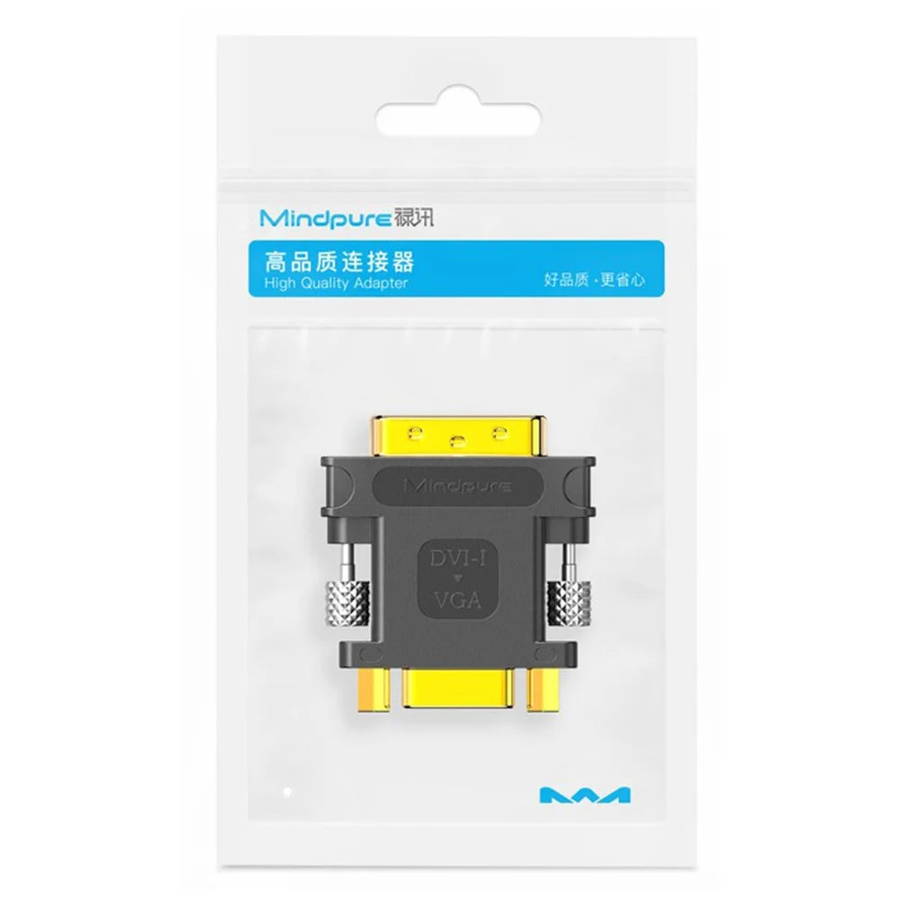MINDPURE AD050 24+5 DVI Male to VGA Female HD Video Adapter Gold-Plated Converter - 4