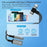 8 Pin / Type-C to Type-C + 3.5mm Audio Converter Nylon Braided Cable Support 10W Fast Charging - Grey - 7