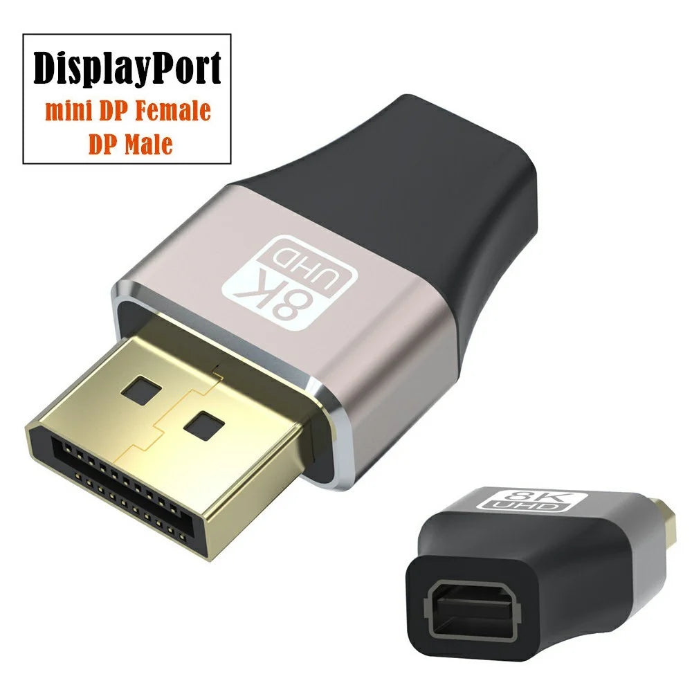 Compatible with Thunderbolt 2 8K / 60Hz Mini DisplayPort Female to DP Male Converter Mini Adapter - 2