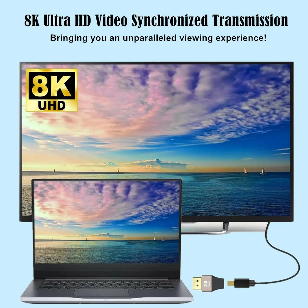 Compatible with Thunderbolt 2 8K / 60Hz Mini DisplayPort Female to DP Male Converter Mini Adapter - 4