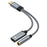 CABLECREATION CD0857 2-in-1 Type-C Gold-Plated Male to Type-C Female + 3.5mm Female Adapter Cable - 1