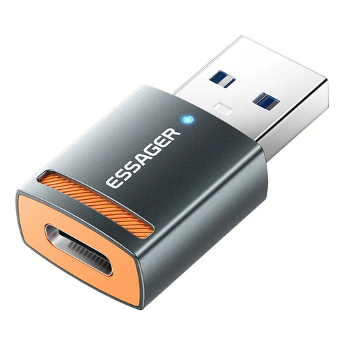 ESSAGER Type-C Female to USB Male Adapter Aluminum Alloy OTG Connector - 1