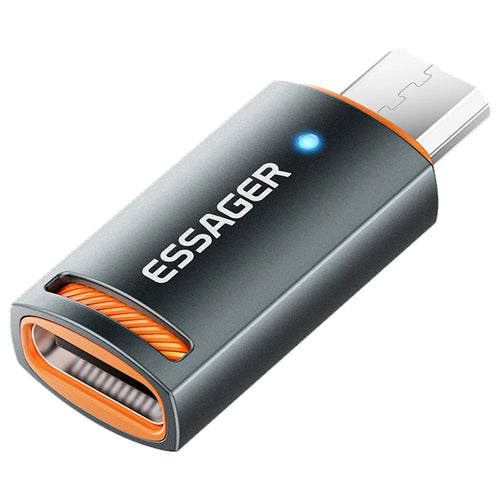ESSAGER Type-C Female to Micro Male Converter Aluminum Alloy OTG Adapter - 1